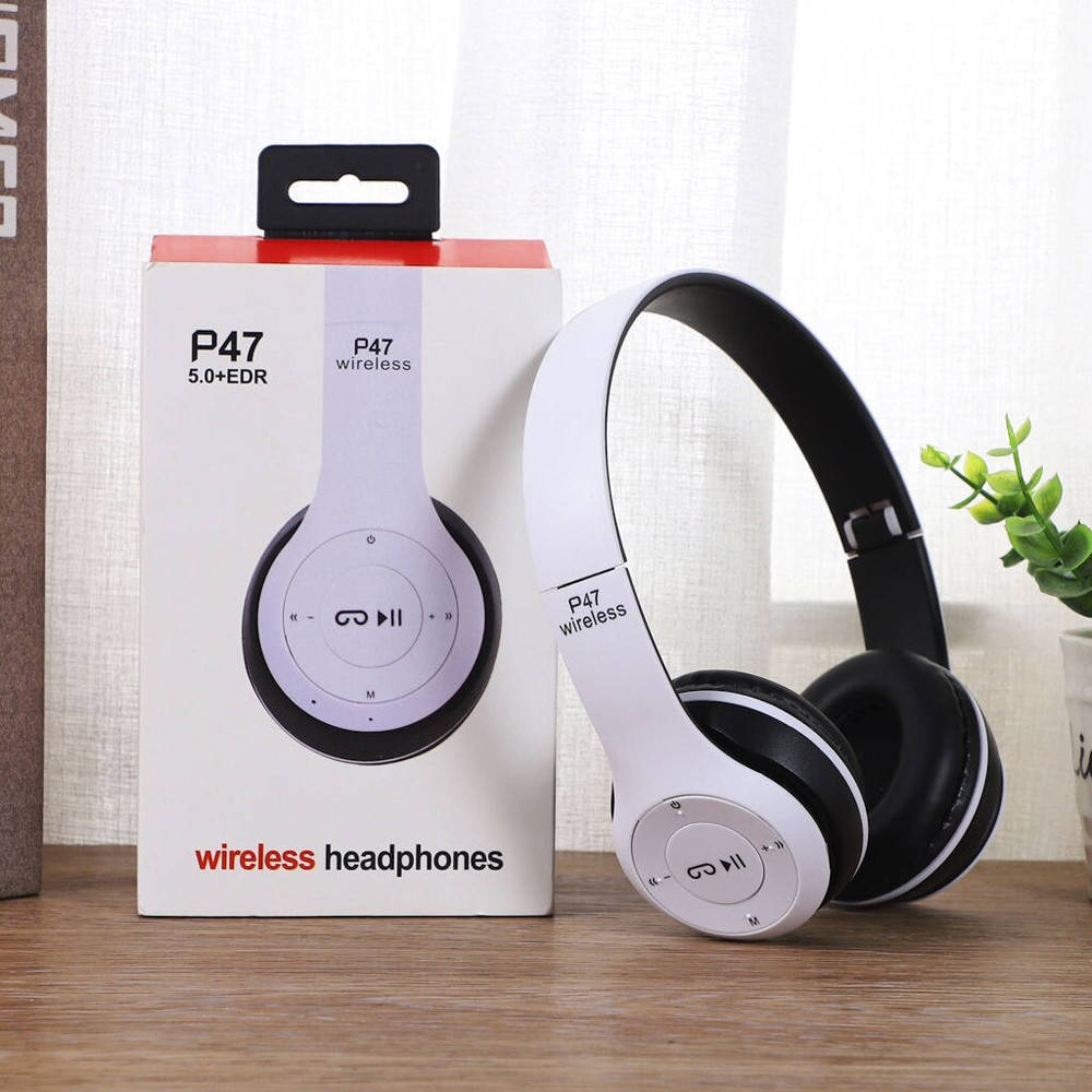 

Беспроводные Bluetooth наушники P47 с MP3 плеером / Накладные наушники с FM радио