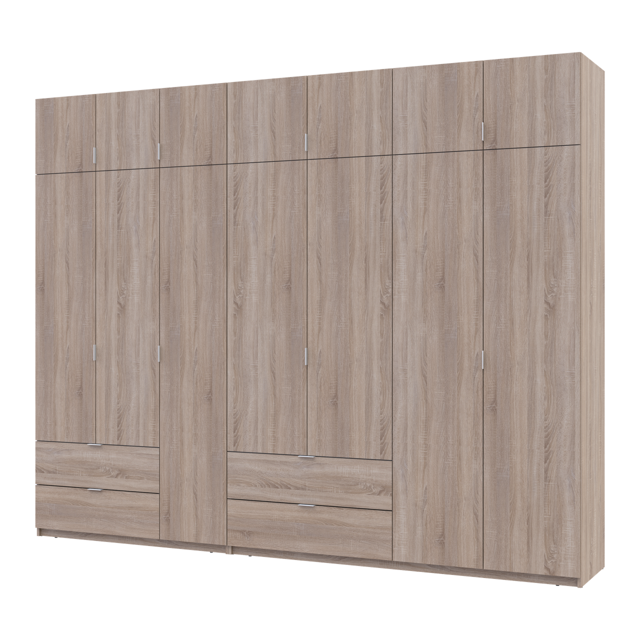 Розпашна Шафа для одягу Doros Лукас Дуб сонома 3+4 ДСП 300х50х240 (42005131)