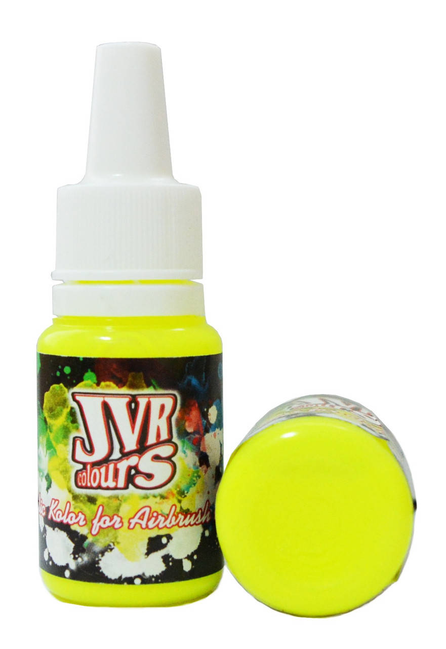 

Краска для аэрографа JVR Revolution Kolor, yellow FLUO #401,10 мл, Желтый