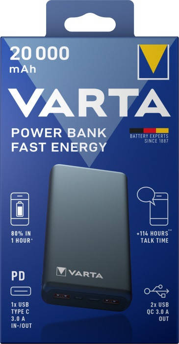 

Power bank VARTА FAST ENERGY 20000 mAh