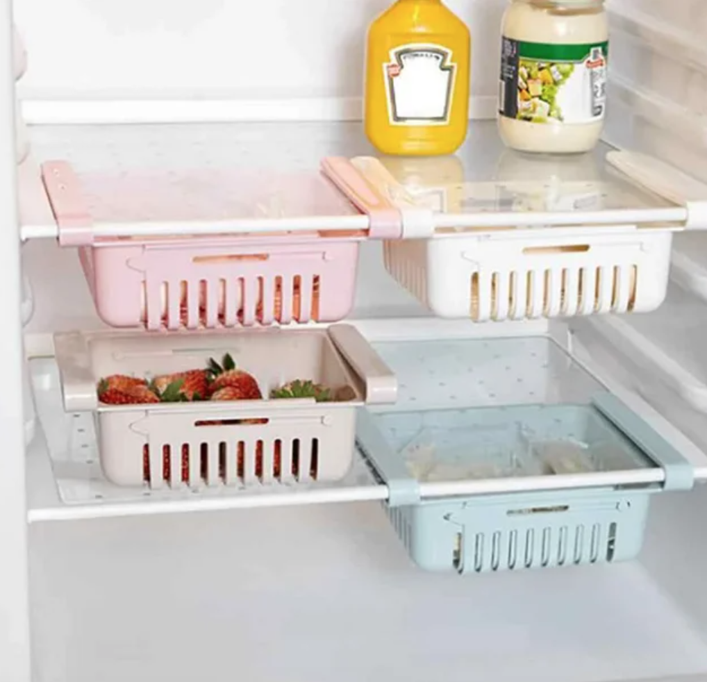 

Подвесной органайзер для холодильника, раздвижной ящик для хранения продуктов Refrigerator Shelf