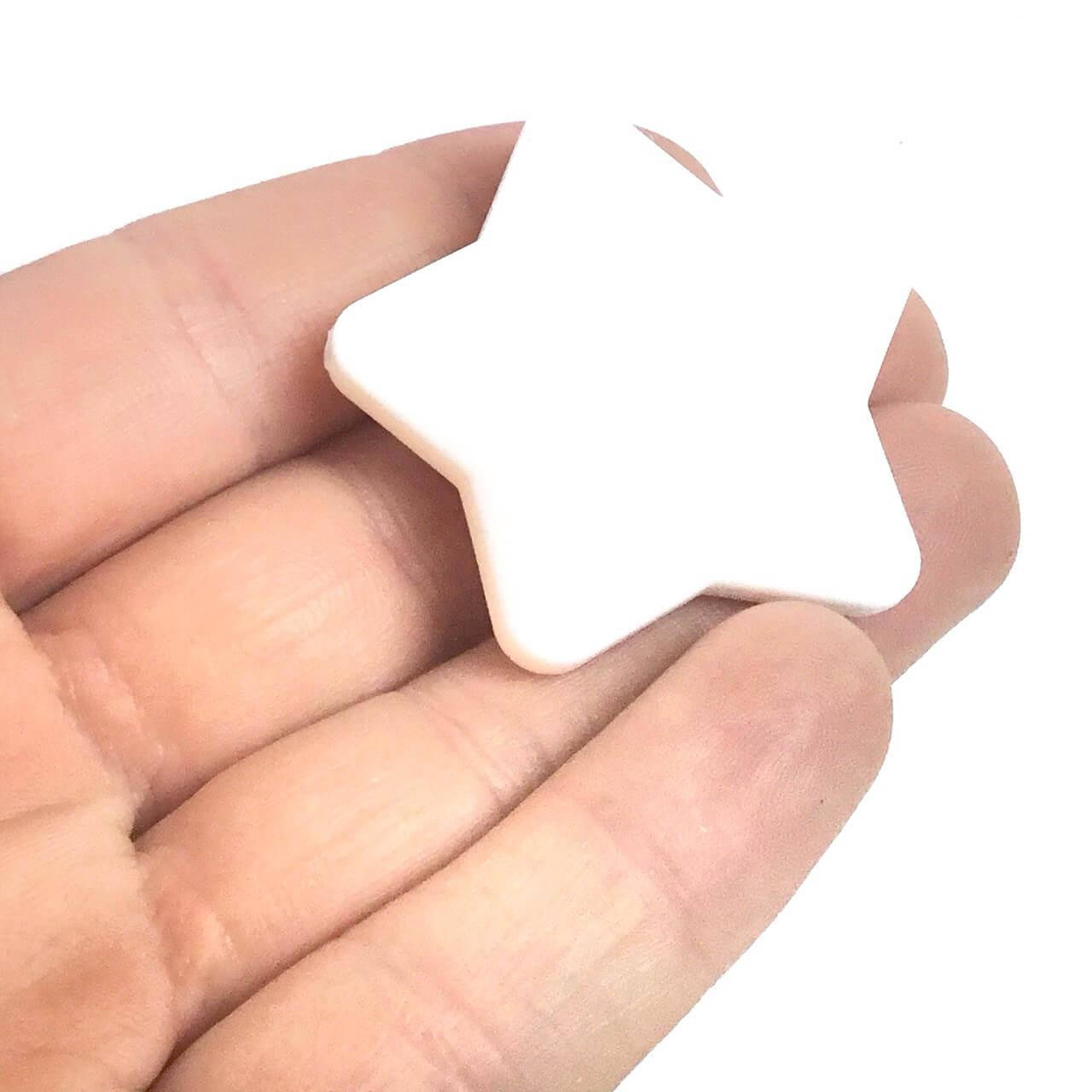 

Звезда большая (белая) 45мм, силиконовые бусины, Белый