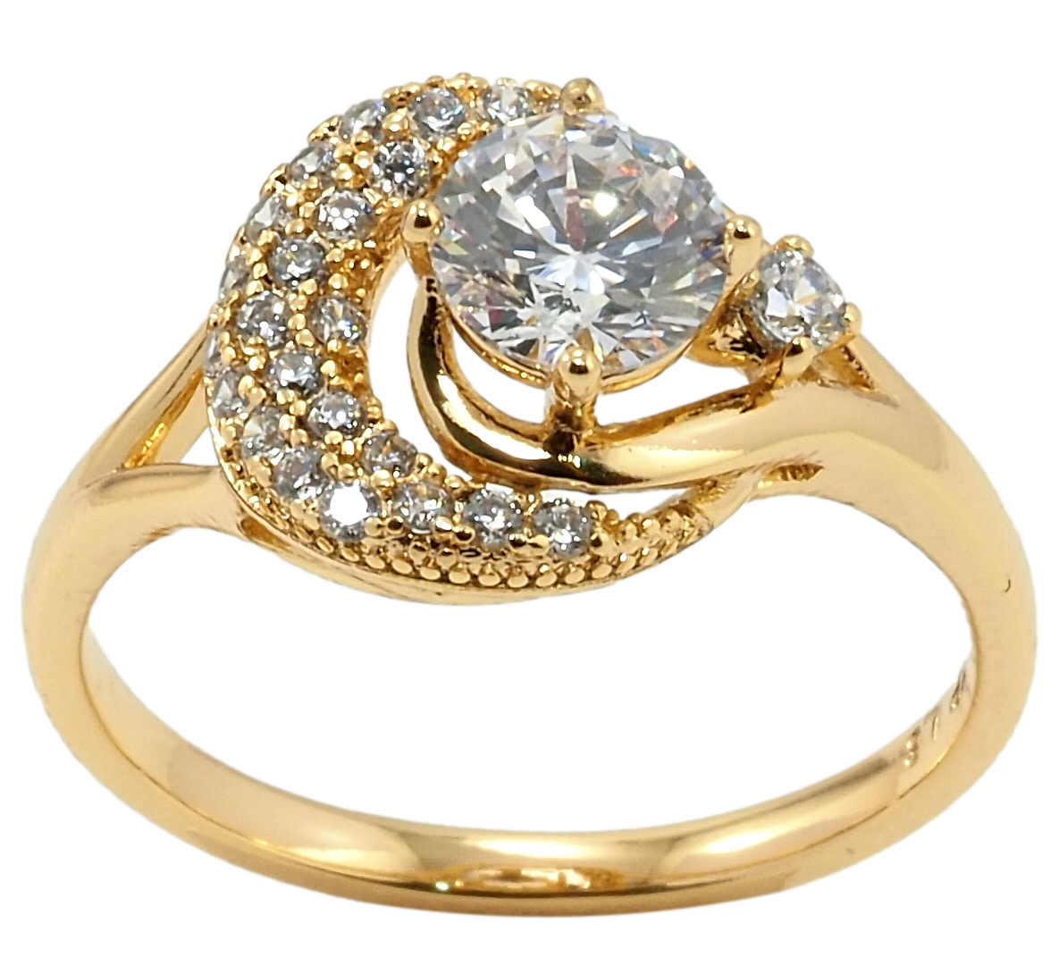 

Кольцо Xuping Позолота 18K "Полумесяц с фианитом" р.16,17,18,19,20