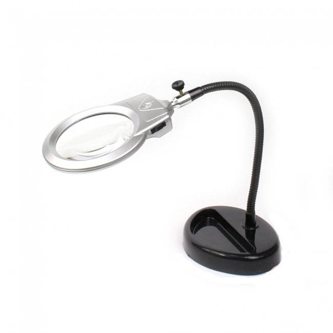 

Лупа настольная ZD-126-4 90MM; 2.5X, гибкая с подсветкой