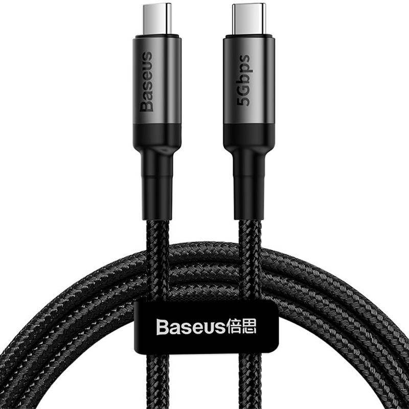 

Кабель Baseus Cafule Type-C/Type-C CATKLF-GG1 Black 1m, Черный