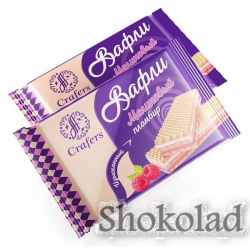 

Вафли с начинкой со вкусом малина и пломбир,142 г.