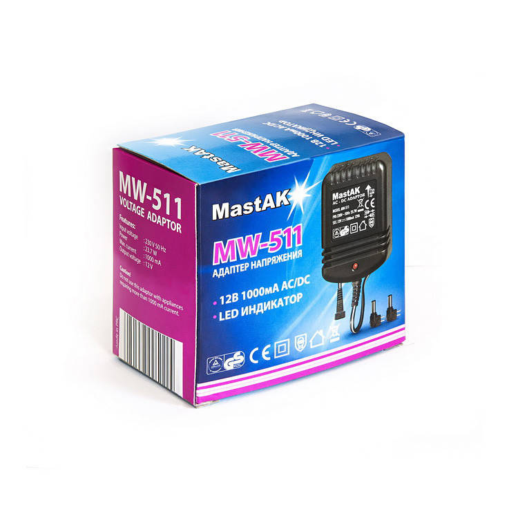 

Блок питания 12V 1000mAh MastAK MW-511