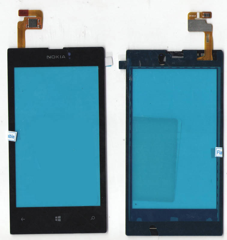 

Тачскрин (сенсор) для NOKIA 525 . 520 чёрный 116x60mm, Черный