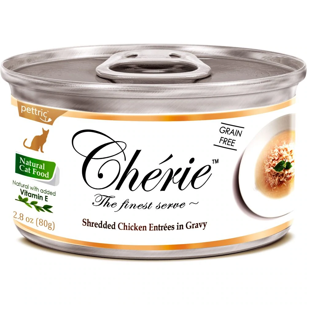 

Консервы для котов с курицей в соусе Cherie 80 гр