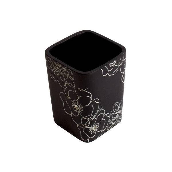 

Стакан для зубных щеток Trento Crystal Nero (25009)