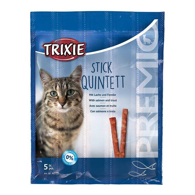 

Лакомство для кошек Trixie Premio Stick Quintett (лосось и форель), 5 шт х 5 г Акция
