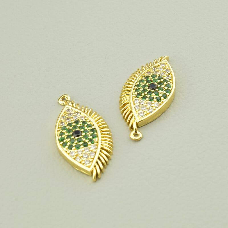 

108505 Кулон Фианит 20х10 (позолота 18к (лимонная))