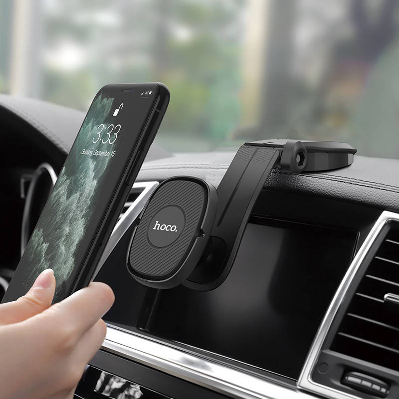 

Автомобильный магнитный держатель 360 на панель для телефона в машину HOCO center console CA61, Черный