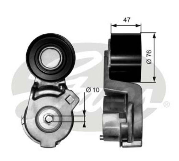 

Натяжитель ремня Рено Магнум с моторами Mack D=76x47 (GATES) T38566