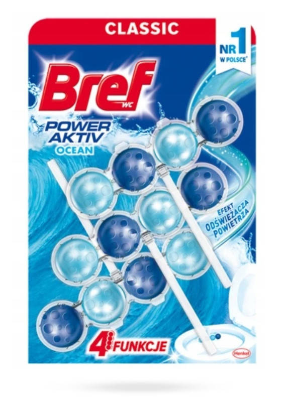 

Очищающий блок для унитаза Bref Classic Океанская свежесть 3*50г