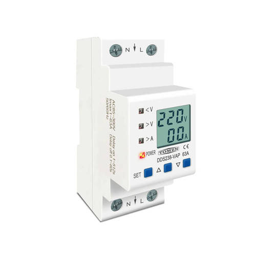 

Реле контроля напряжения и тока с ЖК, 220В, 63А, 2DIN, DDS238-VAP