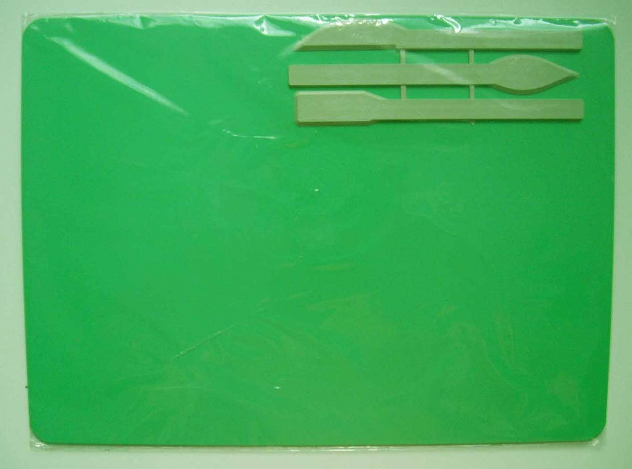 

ДОСКА ДЛЯ ПЛАСТИЛИНА БОЛЬШАЯ А4 250×183 мм и три стека ЗЕЛЕНАЯ, Зелёный