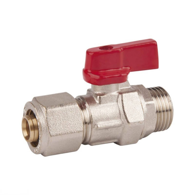 

Кран шаровой обжимной SD Forte 16х1/2" НР