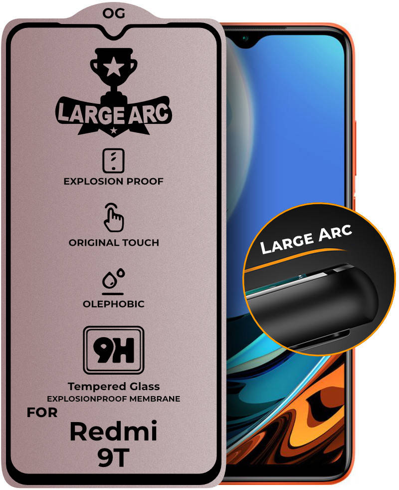 

Защитное стекло Large Arc Xiaomi Redmi 9T (Full Glue)