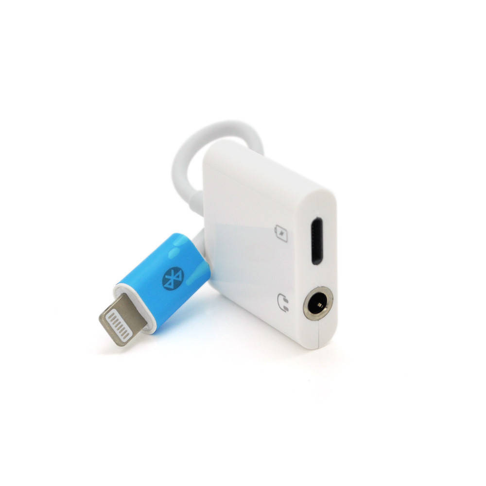 

Перехідник 2 в 1 MH030 Lighting(M) =>Lighting(F) + Jack 3.5mm(F), 5см, White, Box