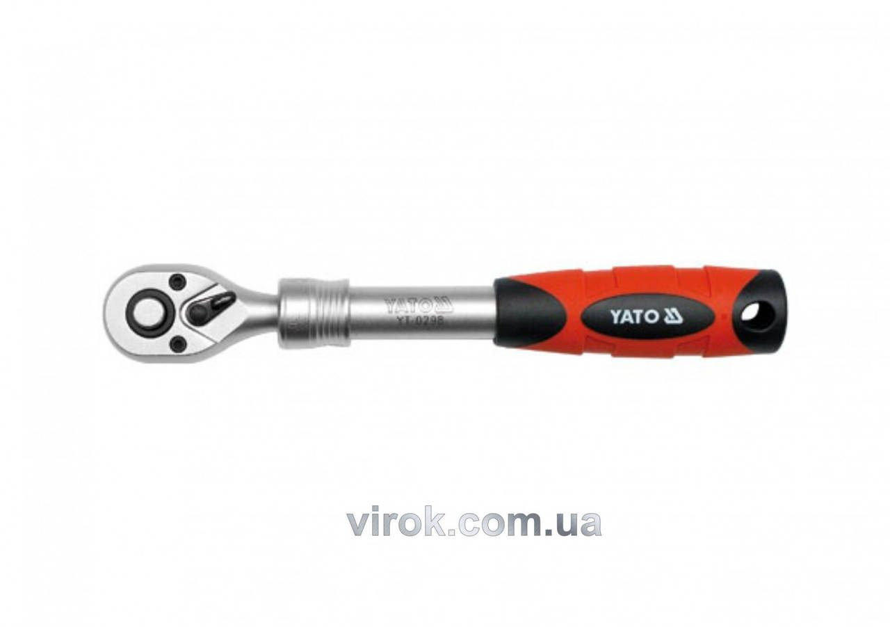 

Трещотка 3/8" телескопическая YATO 215-315 мм 72 зубца YT-0298