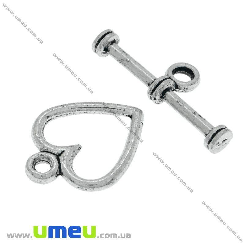 

Тогл Сердце, Античное серебро, 14х11 мм, 1 шт (ZAM-024229)