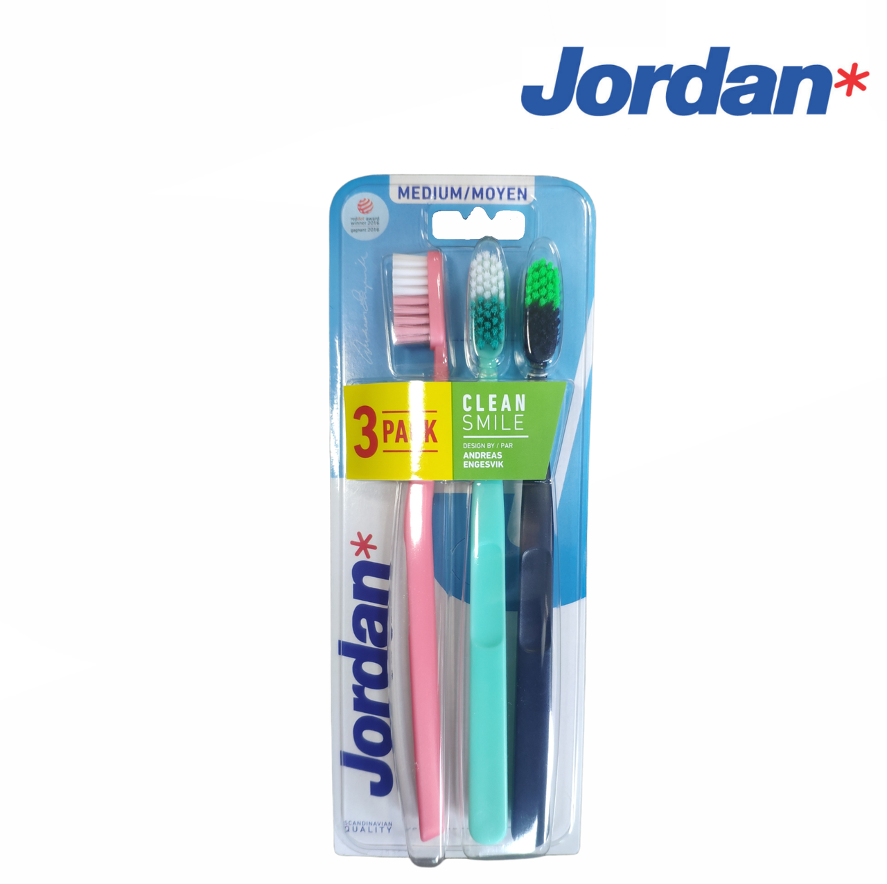 

Зубная щетка Jordan Clean Smile (средняя), 3 шт