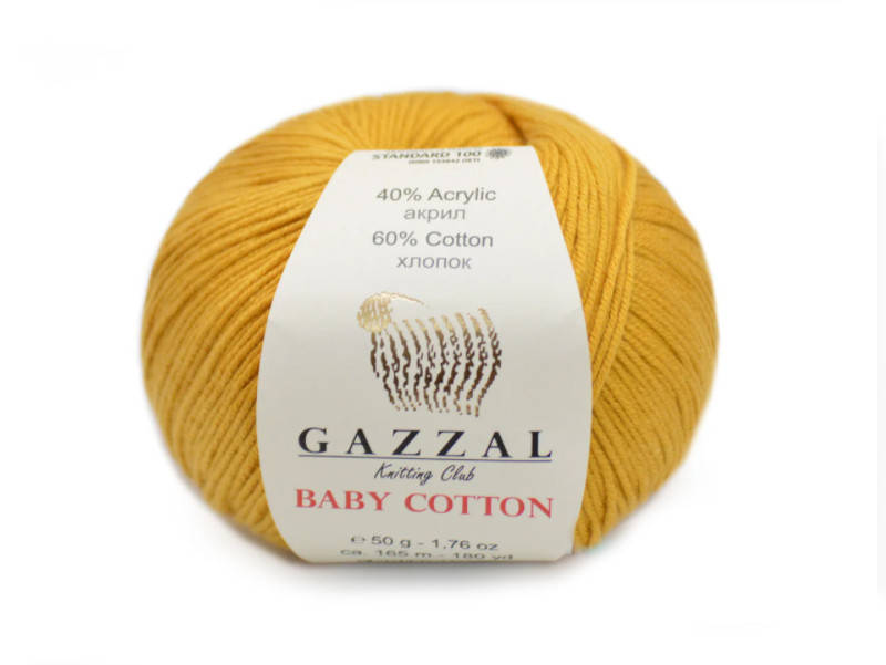 

Gazzal Baby Cotton, Горчичный №3447, Желтый