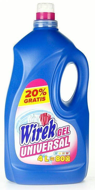

Гель для стирки цветных и белых тканей Wirek Universal 4л, Вирек