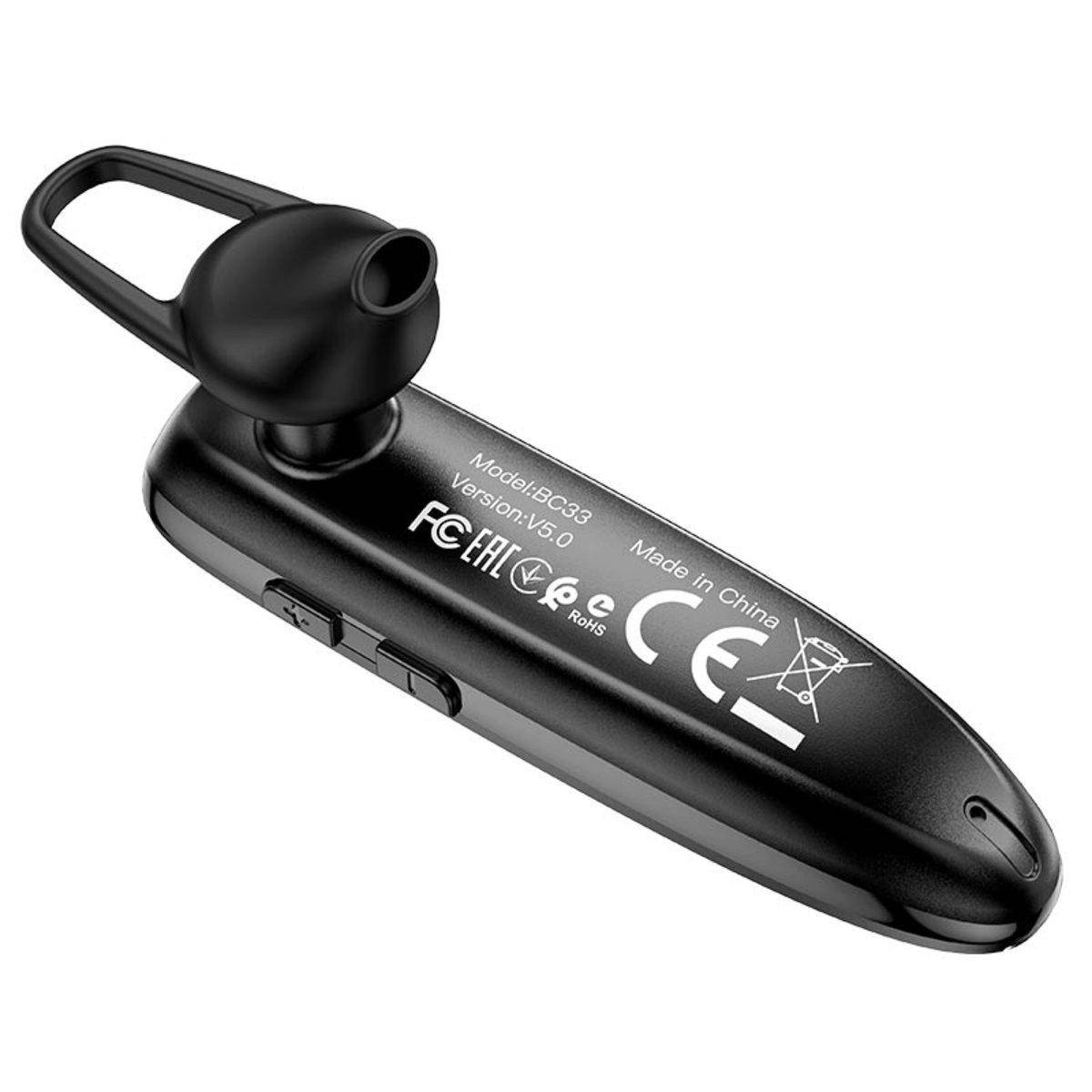 

Bluetooth гарнітура BOROFONE BC33 Basic business BT headset Black, Черный