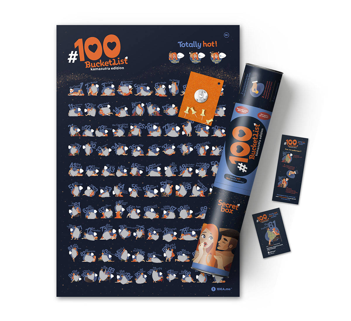 

Скретч постер #100 ДЕЛ Kamasutra edition 18+ (английский язык) в тубусе