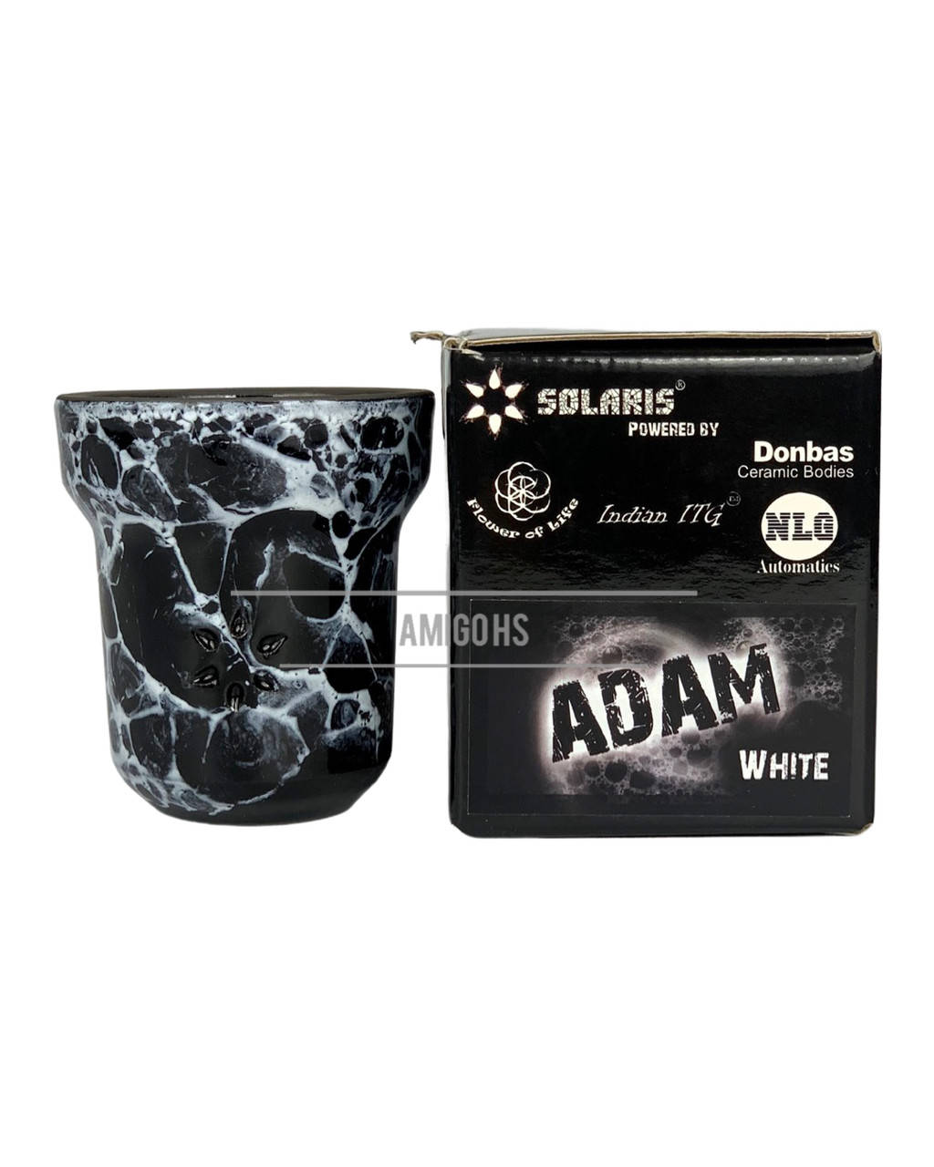 

Глиняная чаша Solaris Adam White Black