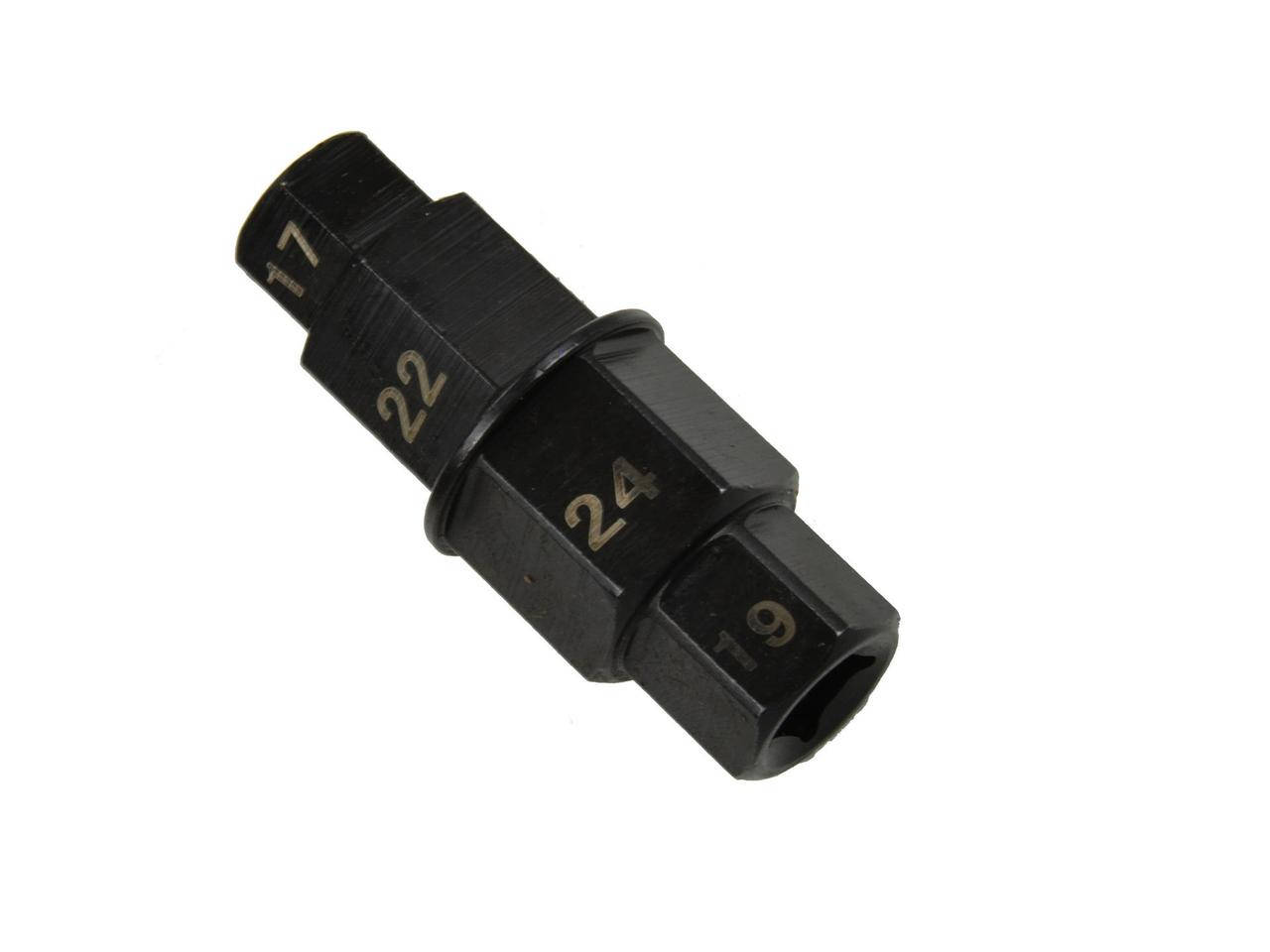 

Ключ для передней оси мотоцикла 6 гр. 1/2", 17 мм, 19 мм, 22 мм, 24 мм G02685