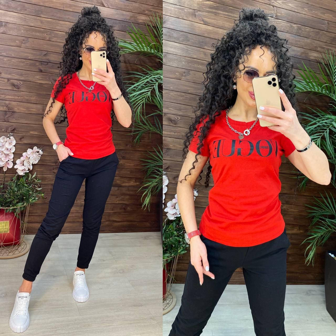 

Женский костюм футболка и штаны (42, 44, 46, 48 - 600грн. 50-52 ; 52-54 ; 54-56 - 640грн. любая комбинация)