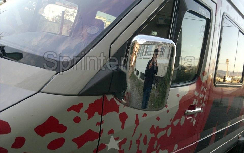 

Накладка зеркала (хром) Mercedes Sprinter, Volkswagen LT 1995-2006