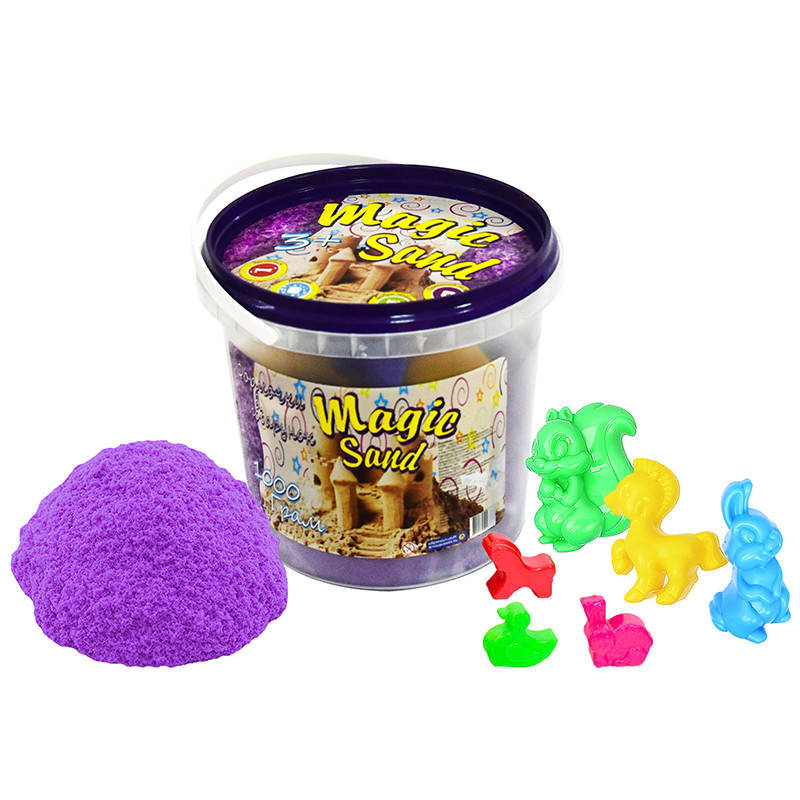 

Кинетический песок Strateg Magic Sand в ведре сиреневый (372-4), Бирюзовый