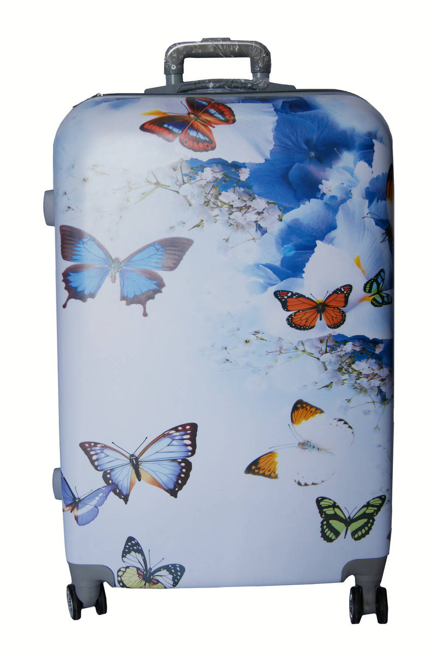 

Чемода  пластиковый "Бабочки" №1000