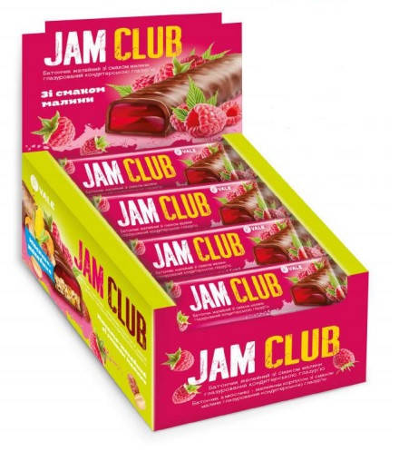 

Батончик Jam Club мармеладный 40 гр 24 шт/ уп. 144 шт/ящ