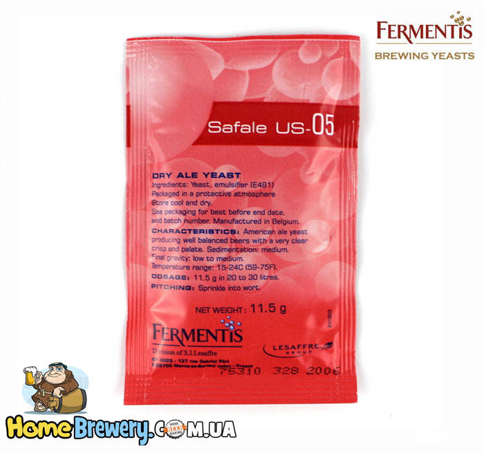 

Пивные элевые дрожжи Fermentis Safale US-05