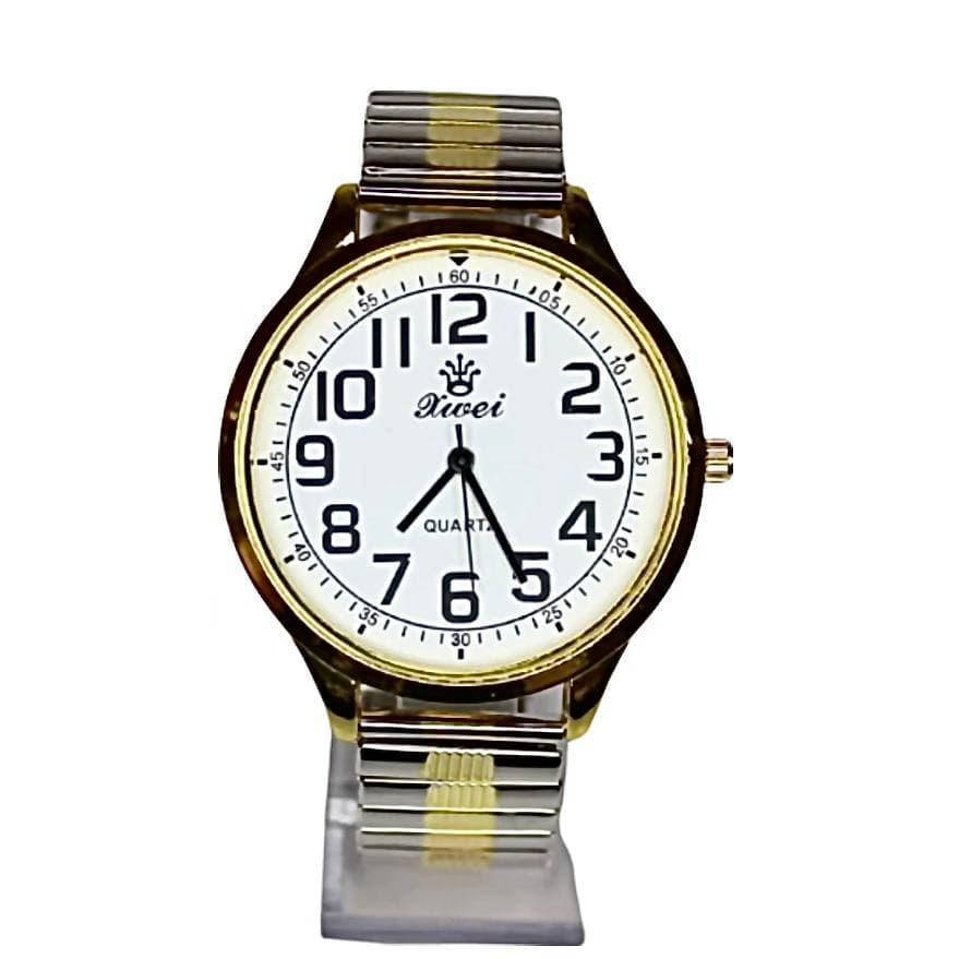 

Мужские часы на браслете d-42 (Gold White SilGold)(009112)