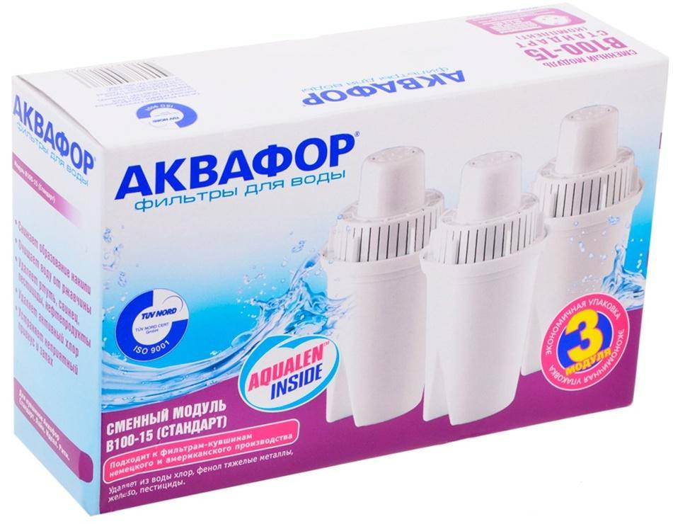 

Картридж для фильтров-кувшинов 3 штуки упаковке АКВАФОР В100-15