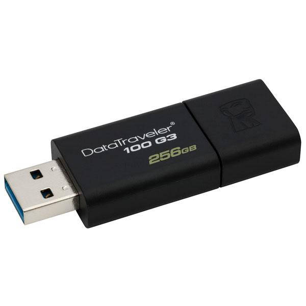 

USB Флешка (Флэш-накопитель) 3.0 Kingston DT 100 G3 256GB Черный (DT100G3/256GB)