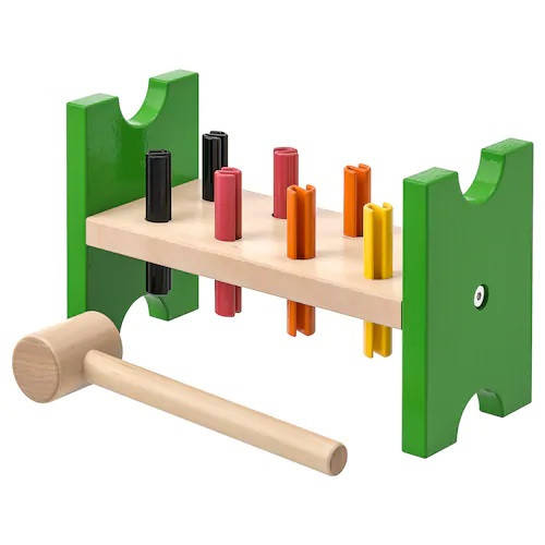 

Развивающая игрушка игровой блок с колышками и молотком IKEA MULA (702.948.91)