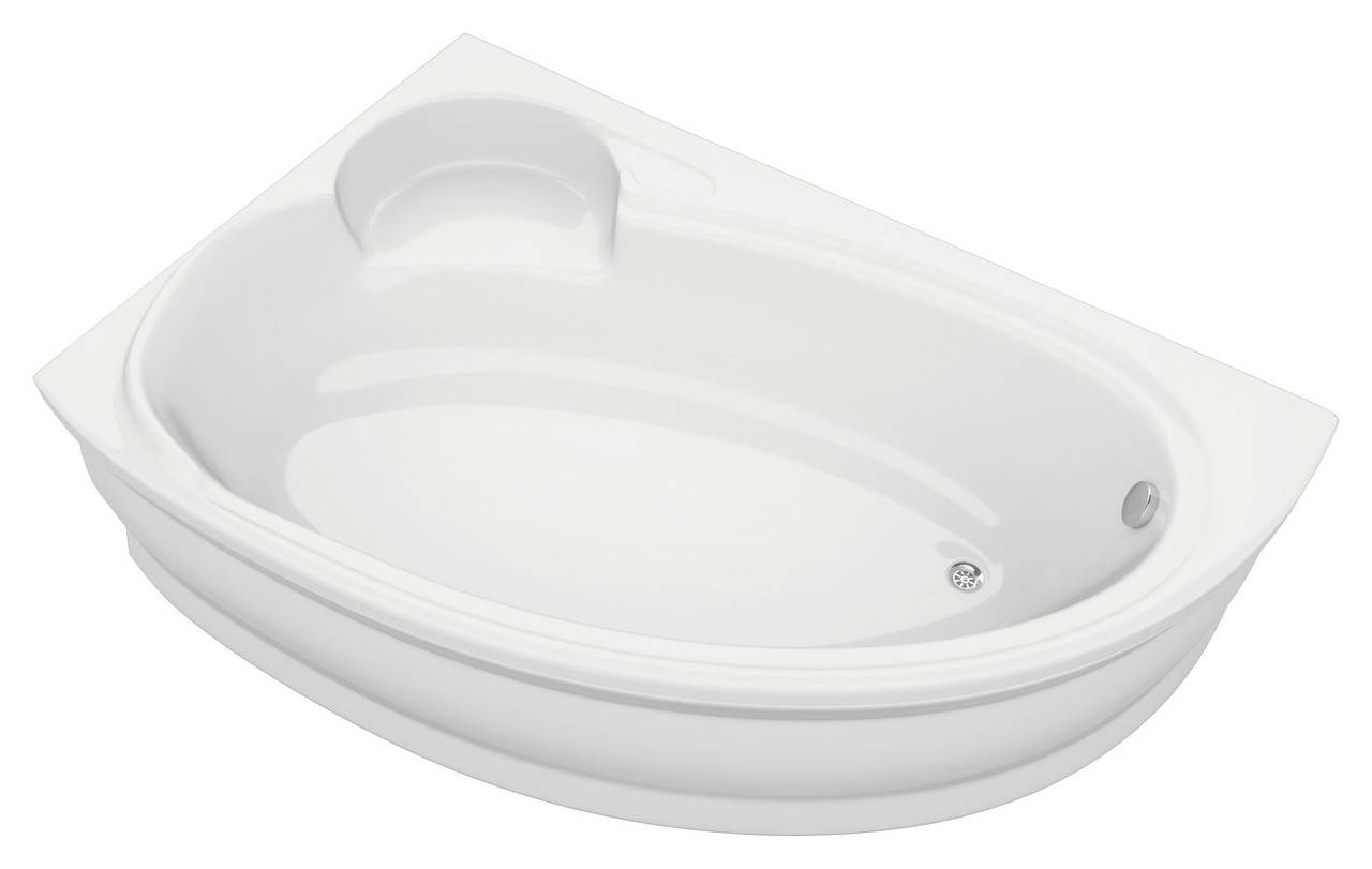 

Акриловая ванна асимметричная Bliss Belina 170x110 левосторонняя, Белый