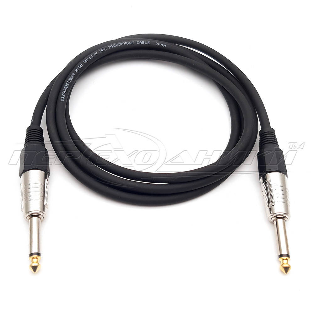 

Кабель jack 6.3 mm to jack 6.3 mm ( премиум качество ), в экране 2.0, Черный