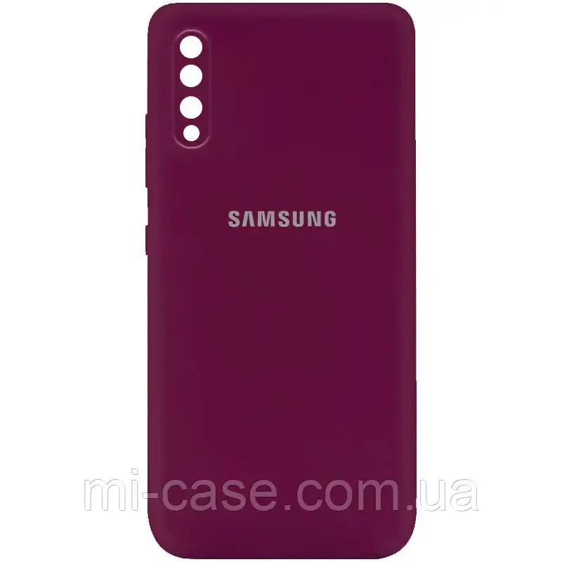 

Силиконовый чехол для Samsung Galaxy A30s Бордовый микрофибра soft touch