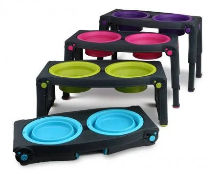 

Миска двойная на складной подставке для собак и кошек Pet Bowl Set! Мега