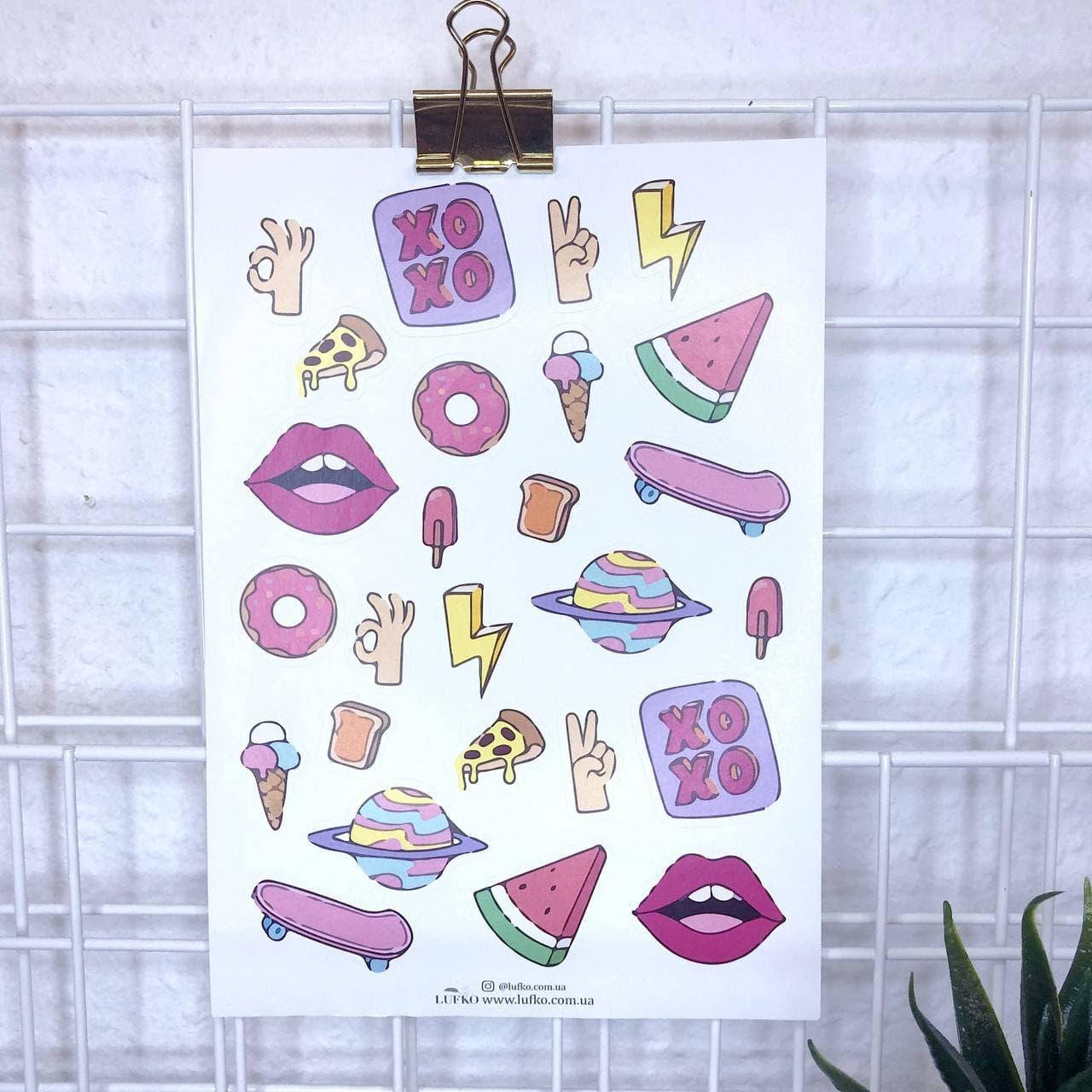 

Наклейки XoXo Lufko А5, Разные цвета