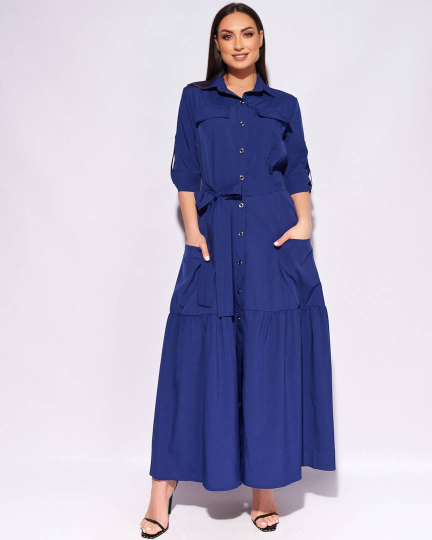 

Платье рубашка БАТАЛ в пол в расцветках 658309