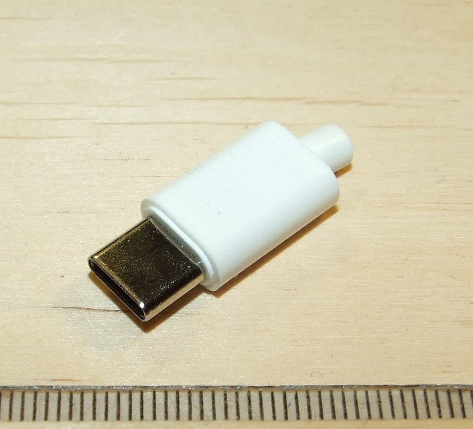 

JC020 Штекер USB Type C 3.1 USB-C разъем роз'єм коннектор питания зарядки папа Білий